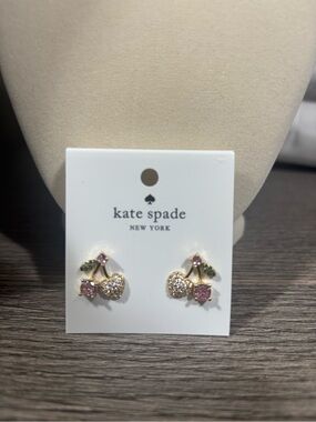 NWOT - Kate Spade New York cherry stud earrings